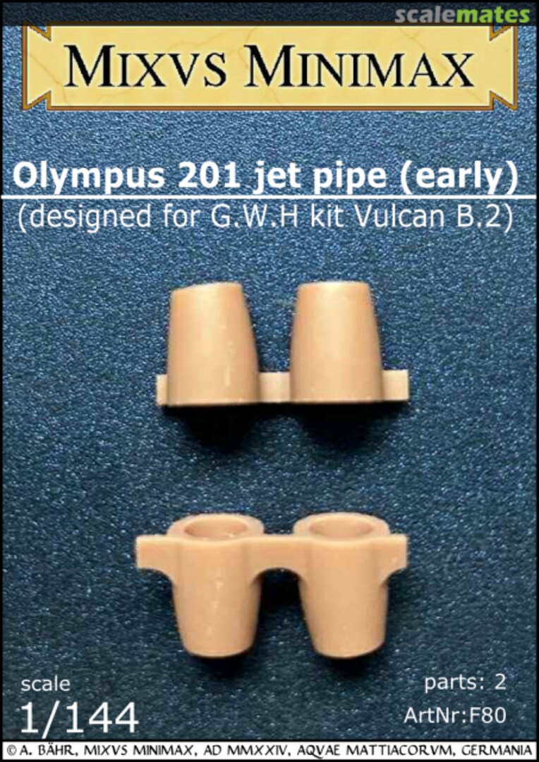 Boxart Avro Vulcan B.2 - OIympus 201 early jet pipes F95 Mixvs Minimax