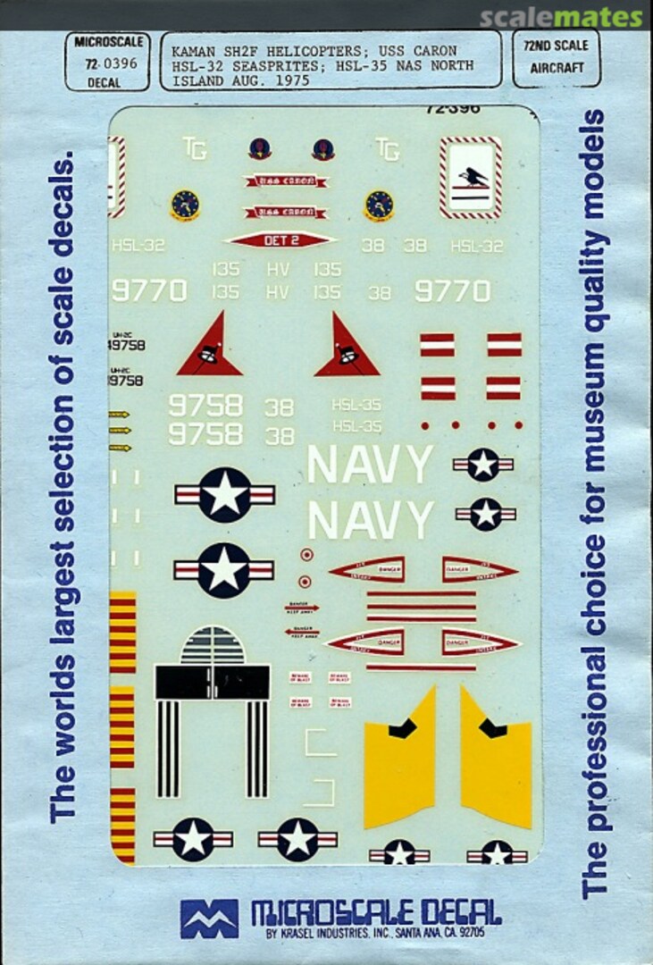 Boxart Kaman SH-2F Seasprite 72-396 Microscale