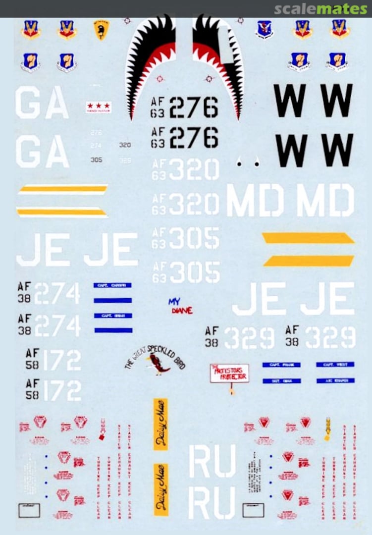 Boxart Republic F-105D/F/G Thunderchief FD 4809 Fowler Aviation Decals