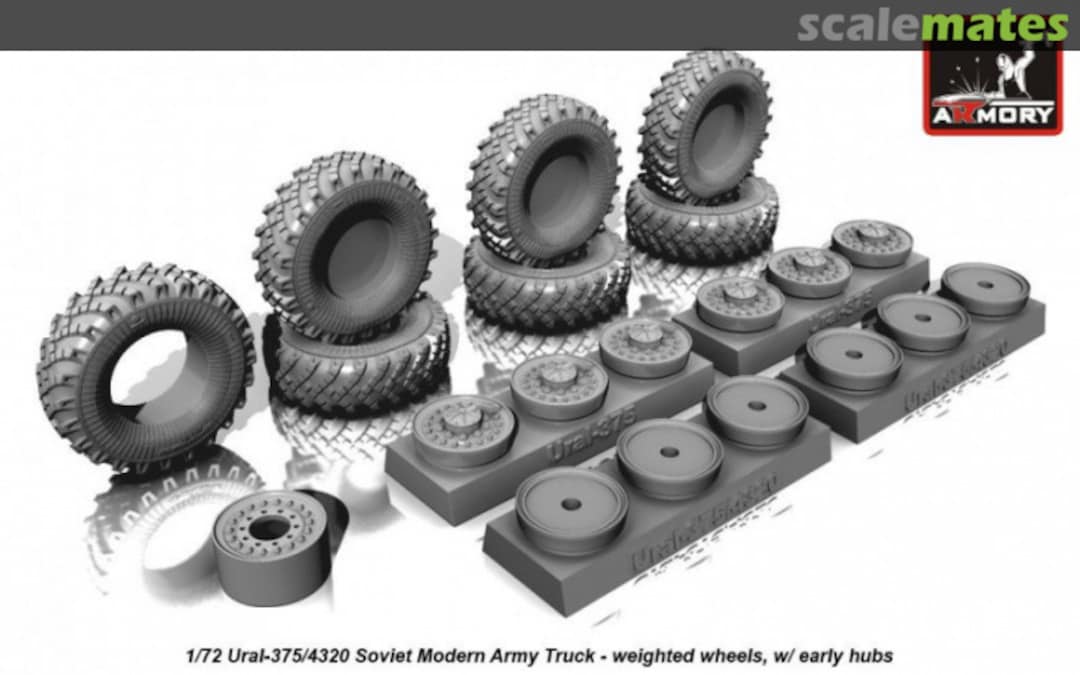 Boxart Ural-375/4320 weighted wheels w/ early hubs AC7321A Armory