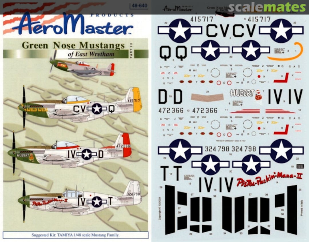 Boxart Green Nose Mustangs of East Wretham 48-640 AeroMaster