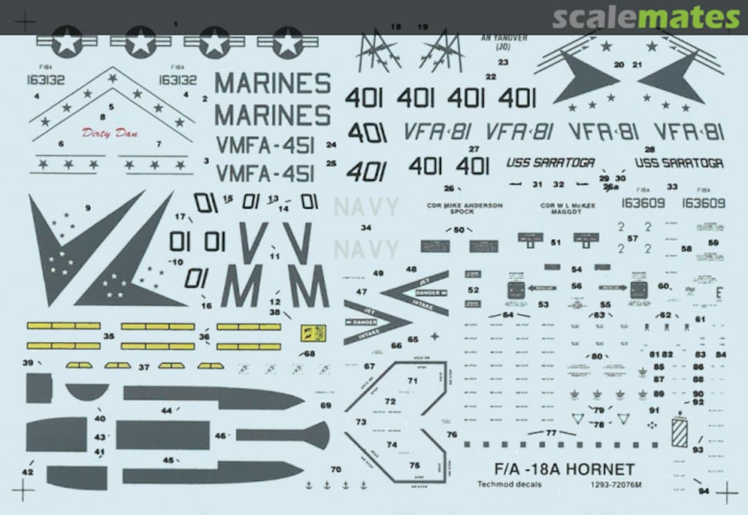 Boxart F/A-18A Hornet 72076 Techmod