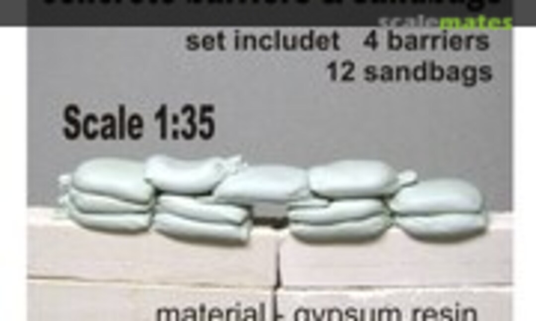 Сoncrete Barriers and sandbags (DANmodels DM35402)