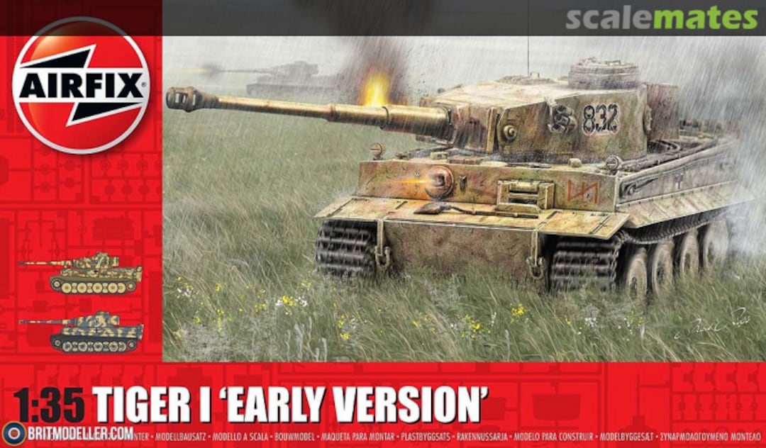 Boxart Tiger I 'Early Version' A1363 Airfix