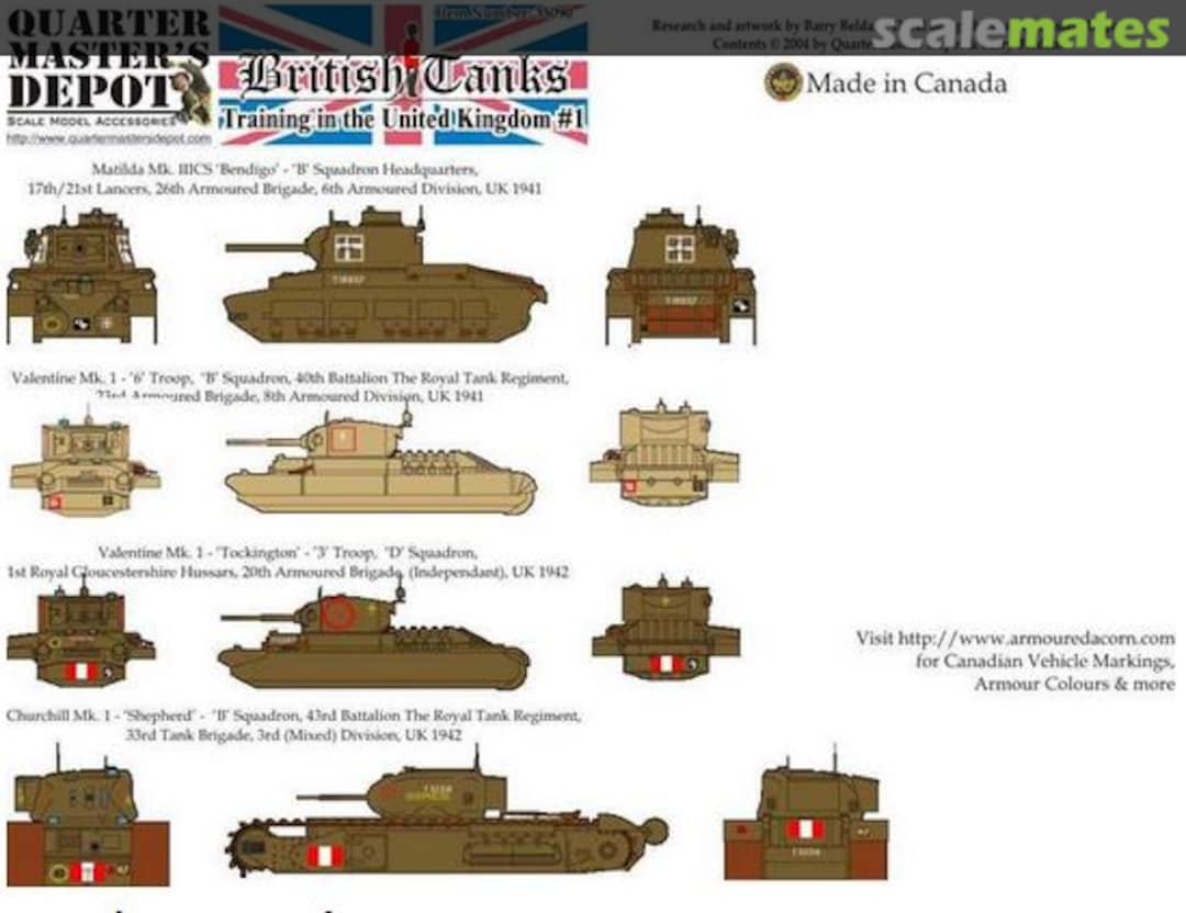 Boxart British Tanks - Training in the United Kingdom #1 35088 Quartermaster's Depot