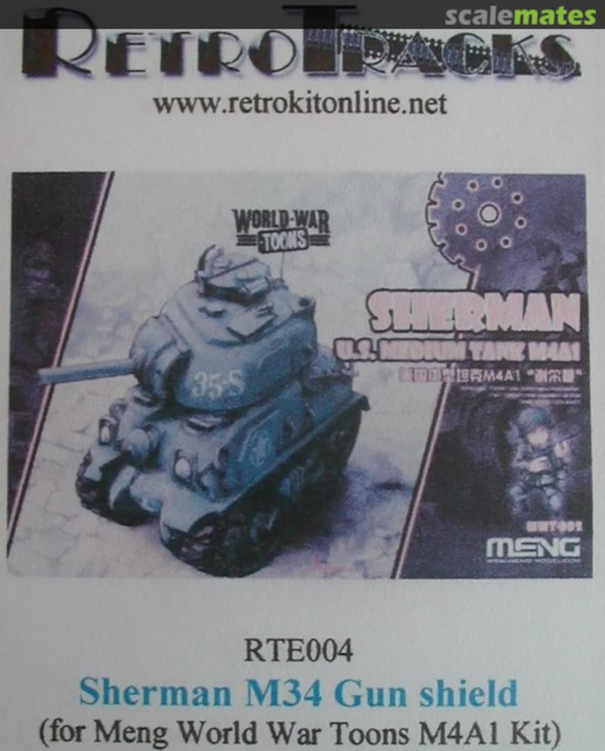 Boxart Sherman M34 Gun Shield RTE004 RetroTracks