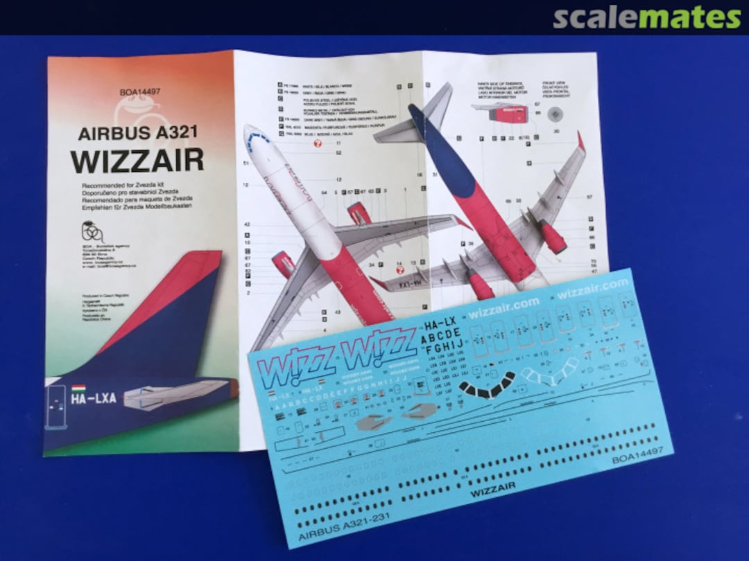 Boxart Airbus A321 WIZZAIR 14497 BOA Decals