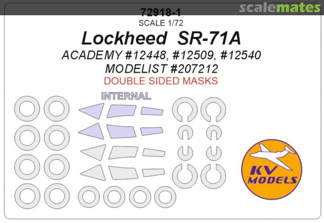 Boxart Lockheed SR-71A Blackbird 72918-1 KV Models