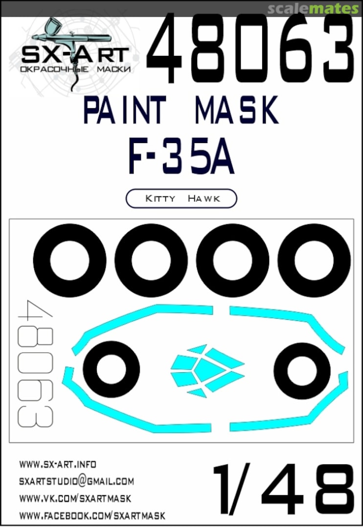 Boxart F-35A paint masks 48063 SX-Art