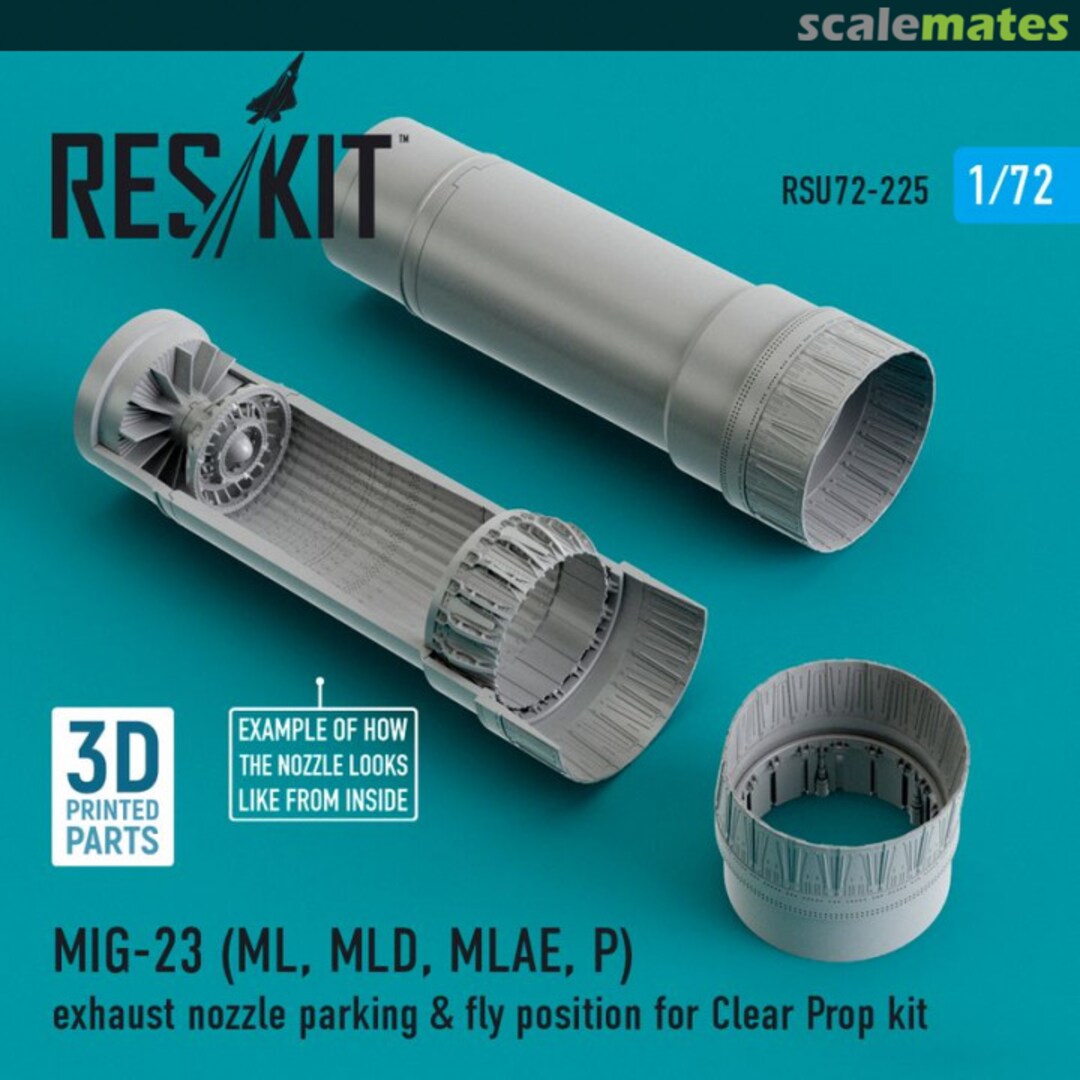 Boxart MiG-23 (ML, MLD, MLAE, P) Flogger - Exhaust Nozzle (Parking & Fly Position) RSU72-0225 ResKit