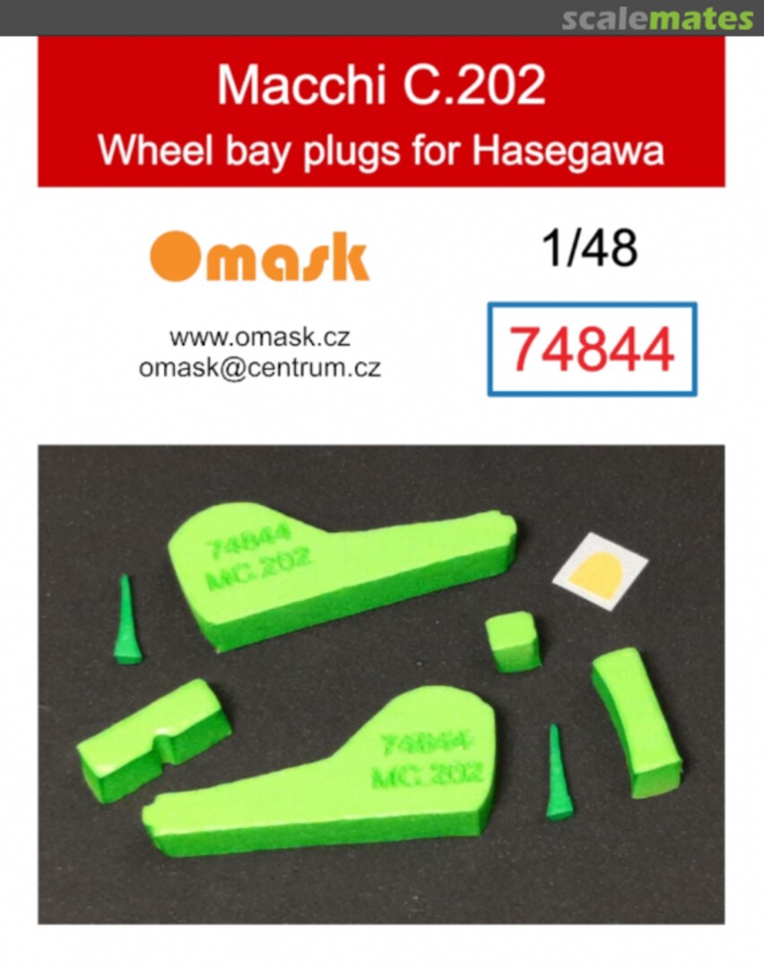 Boxart Macchi C.202 wheel bay plugs (for Hasegawa) 74844 Omask