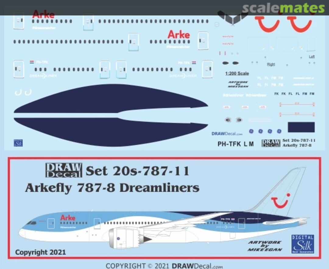 Boxart Arke 787 Dreamliners 20-787-11 Draw Decal