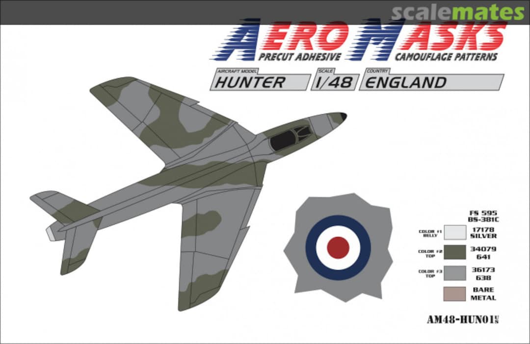 Boxart Hunter England AM48-HUN01 AeroMasks