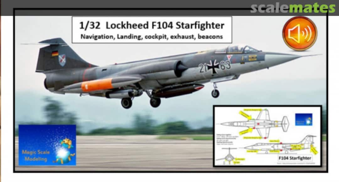 Boxart Lockheed F104 Starfighter - Lights and Sound  MSM-040 Magic Scale Modeling