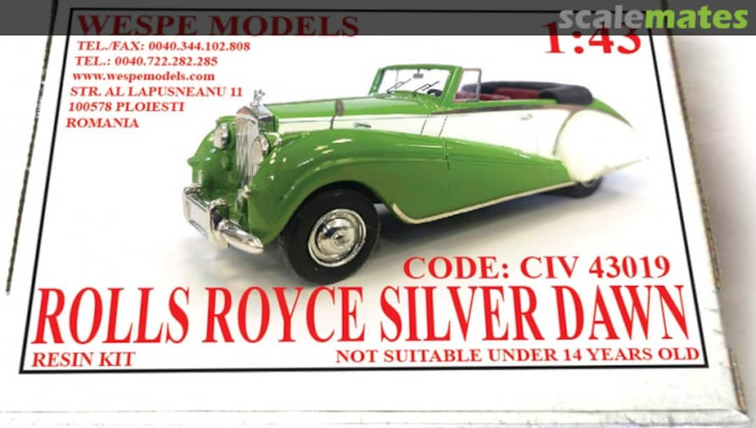 Boxart Rolls Royce Silver Dawn CIV43019 Wespe Models