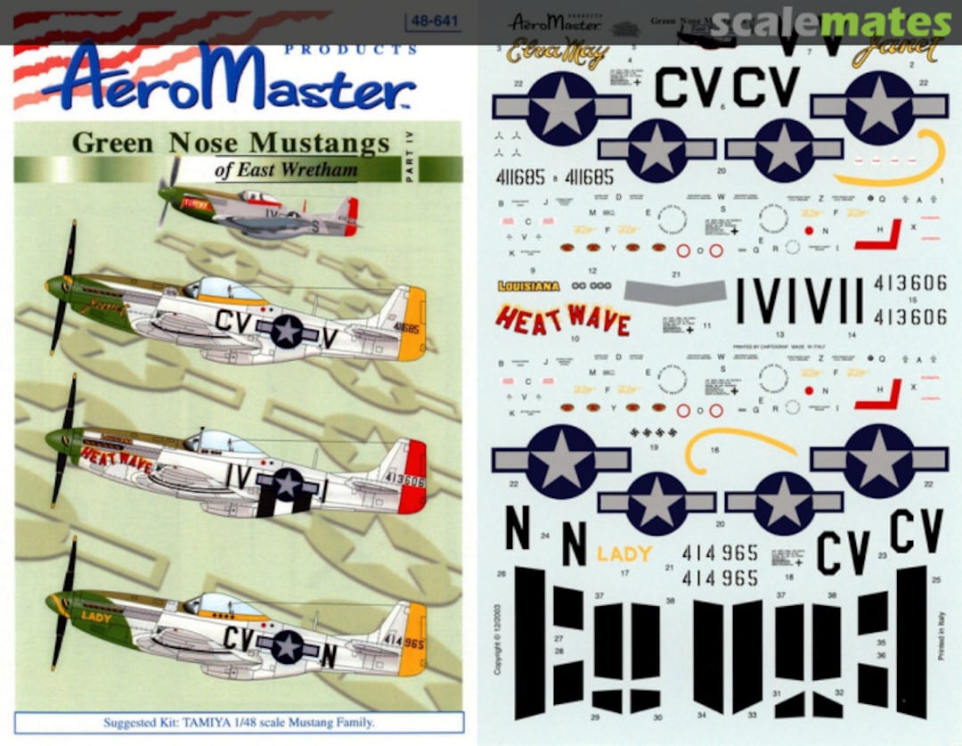 Boxart Green Nose Mustangs of East Wretham 48-641 AeroMaster