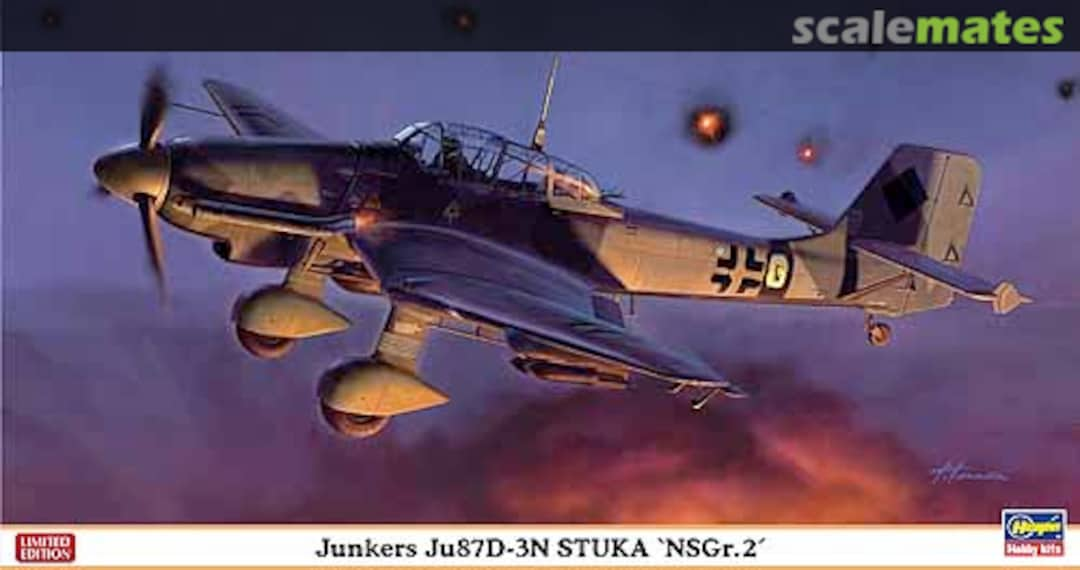 Boxart Junkers Ju 87D-3N Stuka `NSGr.2´ 07323 Hasegawa