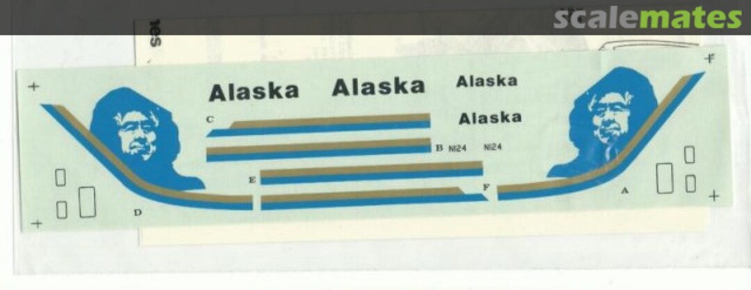 Boxart Boeing 727-100 Alaska Airliners - Eskimo 06 Fowler Aviation Decals