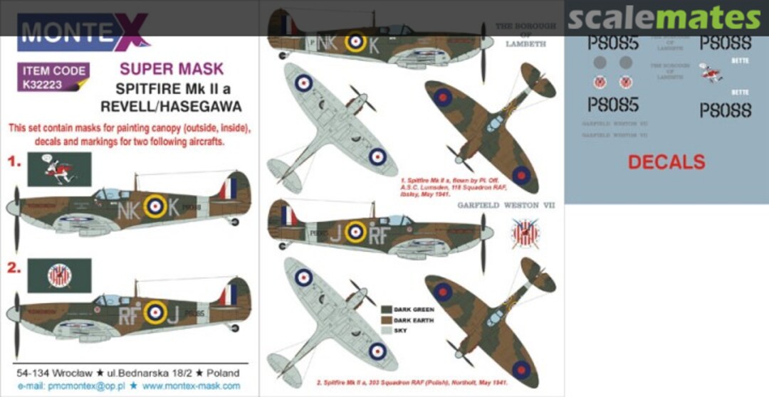 Boxart Spitfire Mk IIa K32223 Montex