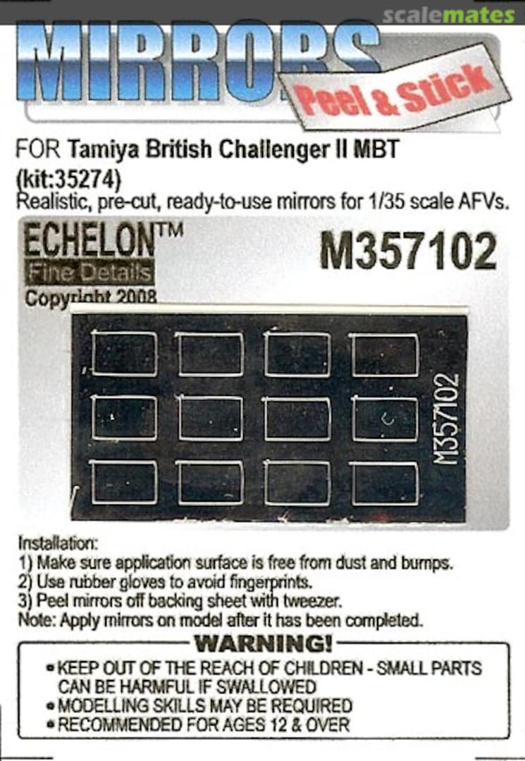 Boxart British Challenger II MBT Mirrors M357102 Echelon Fine Details