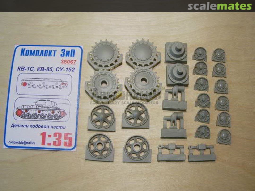 Boxart Drive sprockets and upper return roller for KB1-s, KV-85,SU-152 35067 Komplekt Zip