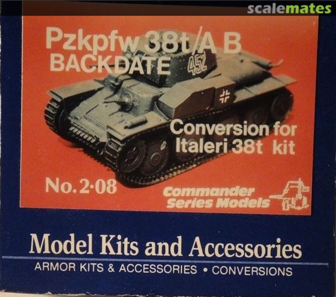 Boxart German PzKpfw 38(t) A/B conversion 2-008 Commander Series Models