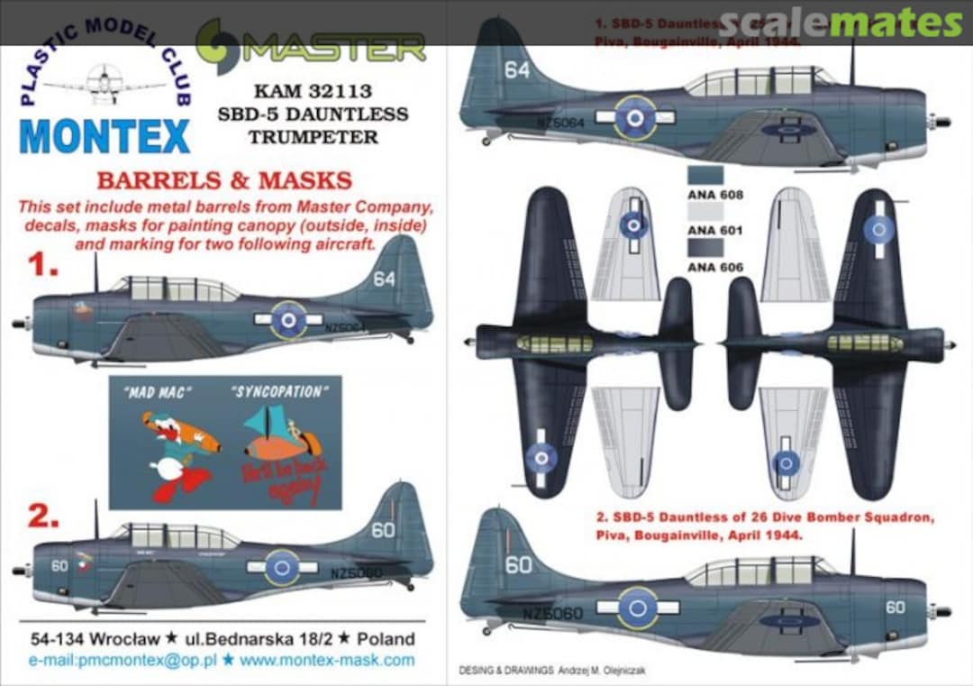 Boxart SBD-5 Dauntless "RNZAF" KAM32113 Montex