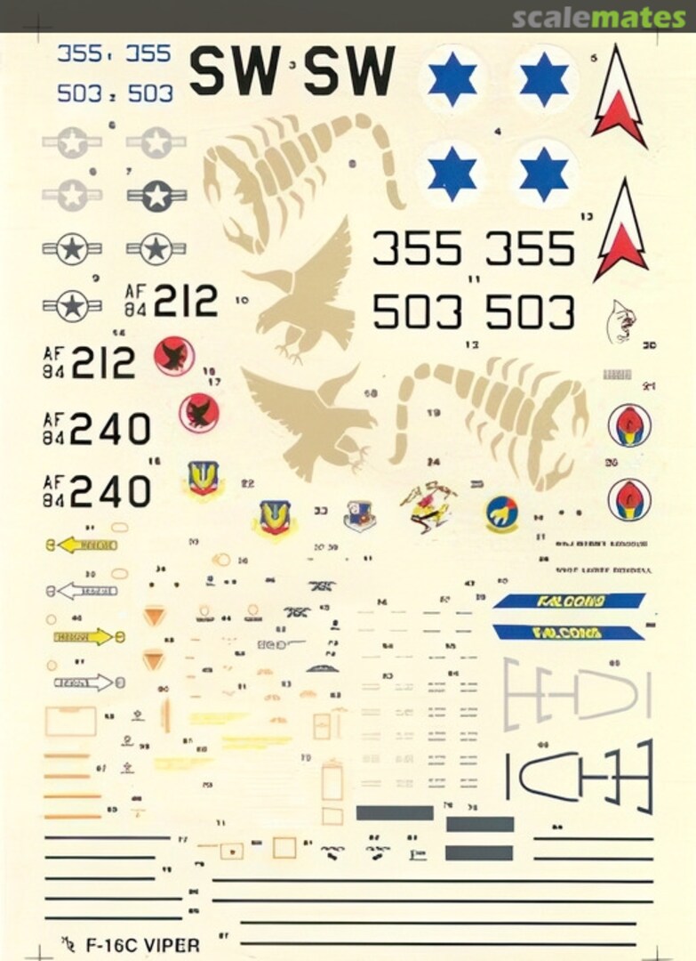 Boxart F-16C Viper 72-021 Hi-Decal Line