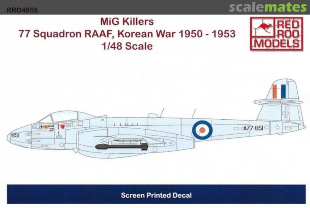 Boxart Gloster Meteor - "MiG Killers" 77 Sqn, Korean War 1950-1953 RRD4855 Red Roo Models