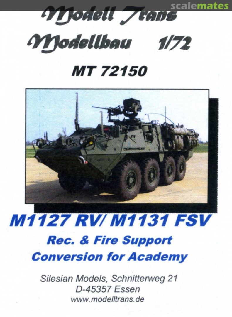 Boxart M1127 RV / M1131 FSV MT72150 Modell Trans Modellbau