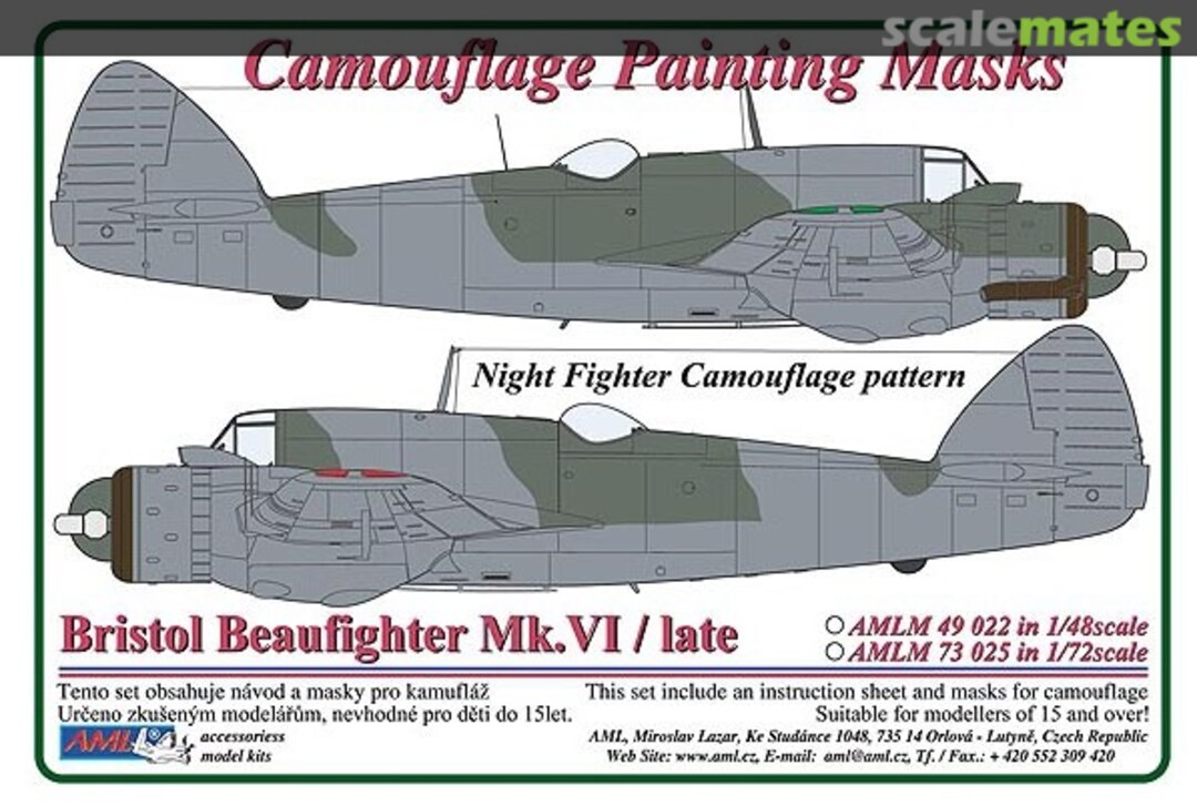 Boxart Bristol Beaufighter Mk.VI / Late - Night Fighter Camouf AMLM73025 AML