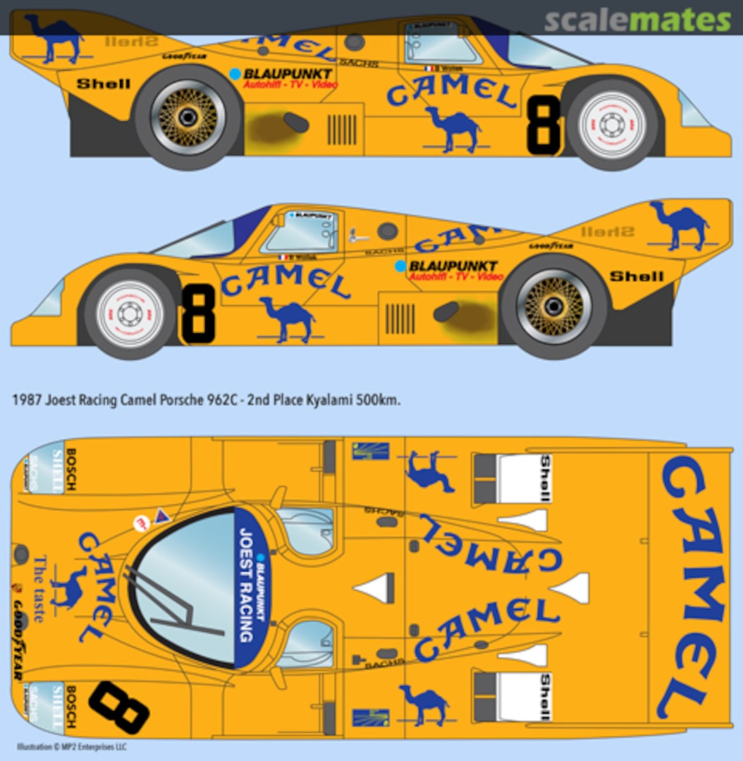 Boxart Porsche 962 C #004 "CAMEL"  Indycals