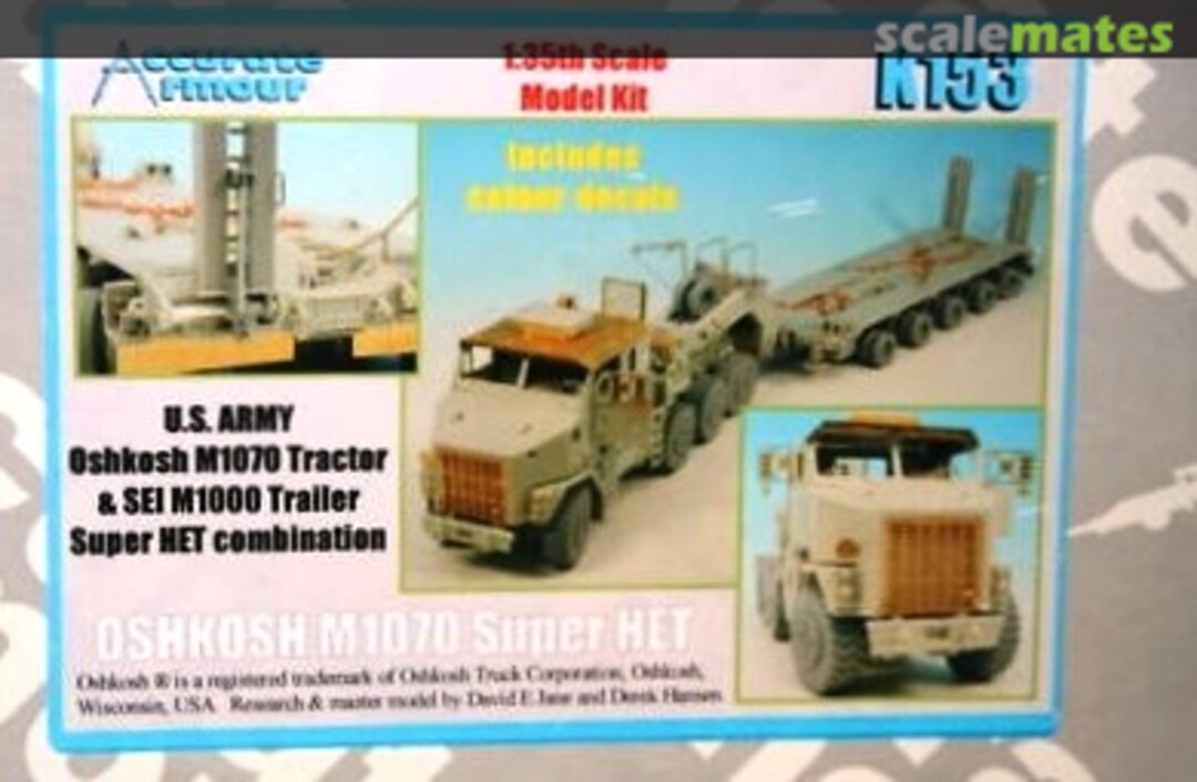 Boxart Oshkosh M1070/M1000 HET K153 Accurate Armour