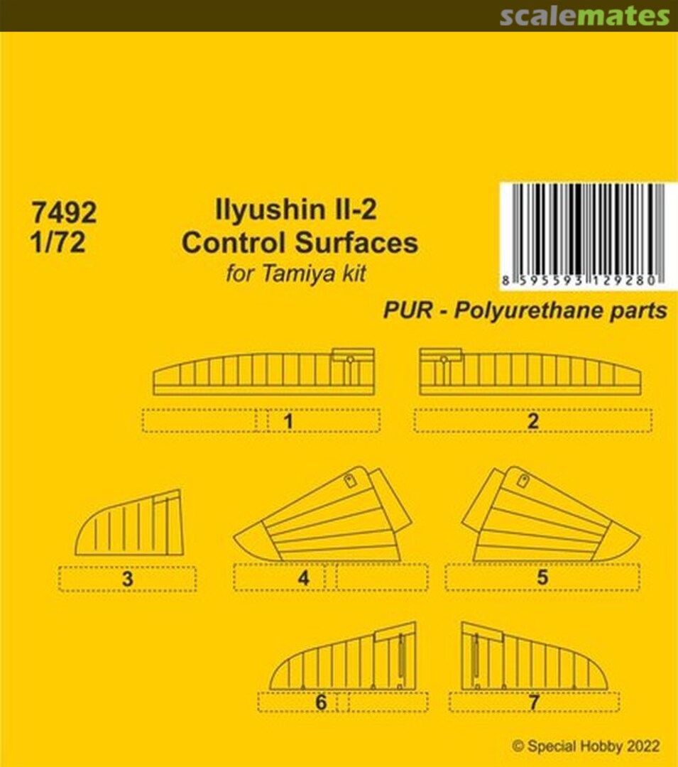 Boxart Ilyushin Il-2 Control Surfaces 7492 CMK