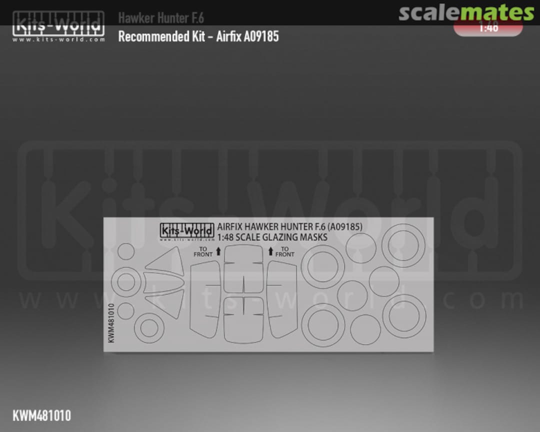 Boxart Hawker Hunter F.6 Canopy/Wheels Mask KWM481010 Kits-World