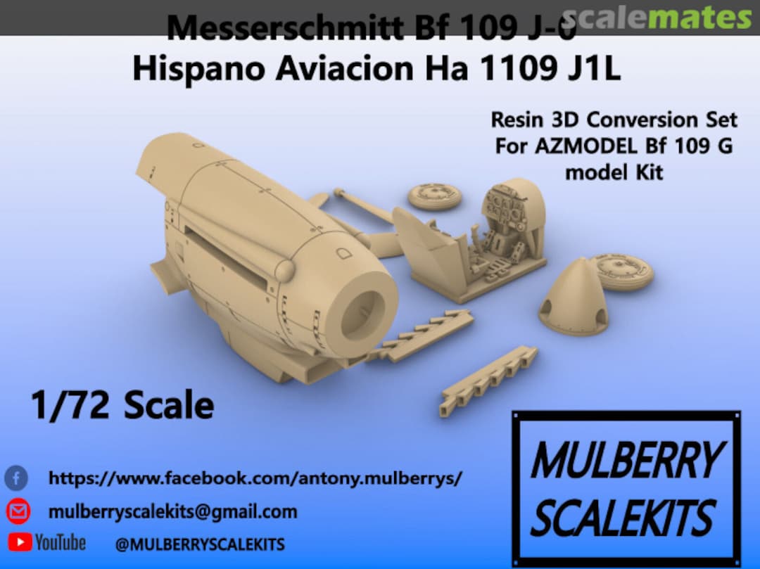 Contents Messerschmitt Bf 109 J-0 Hispano Aviación Ha 1109 J1L  Mulberry Scalekits