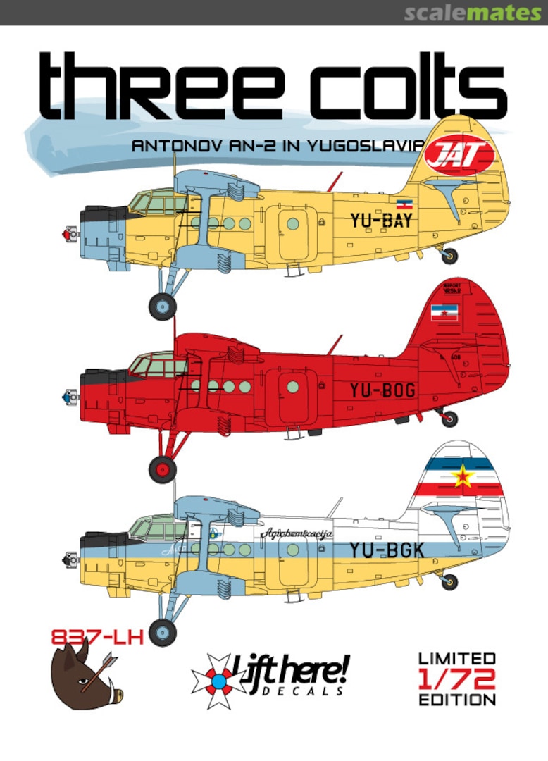 Boxart Three colts 837-LH Lift Here Decals