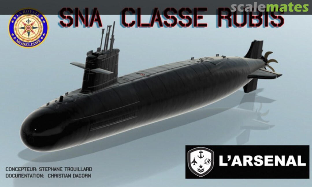 Boxart SNA class Rubis Submarine - Open Bathtub (with separate overhead locations) 35028FERME L'Arsenal