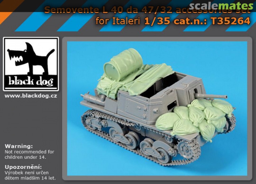 Boxart Semovente L 40 da 47/32 accessories set T35264 Black Dog