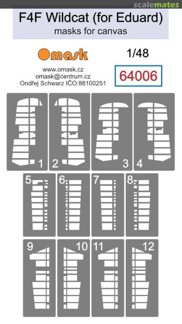 Boxart F4F Wildcat - Control panel masks 64006 Omask