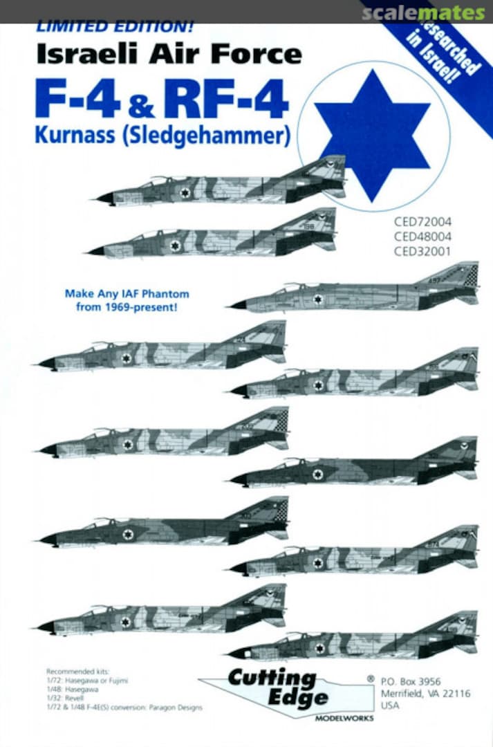 Boxart Israeli Air Force F-4 & RF-4 CED48004 Cutting Edge Modelworks