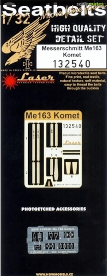 Boxart Messerschmitt Me163 Komet 132540 HGW Models