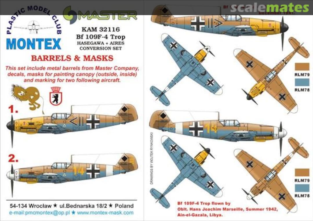 Boxart Bf 109F4 Trop KAM32116 Montex