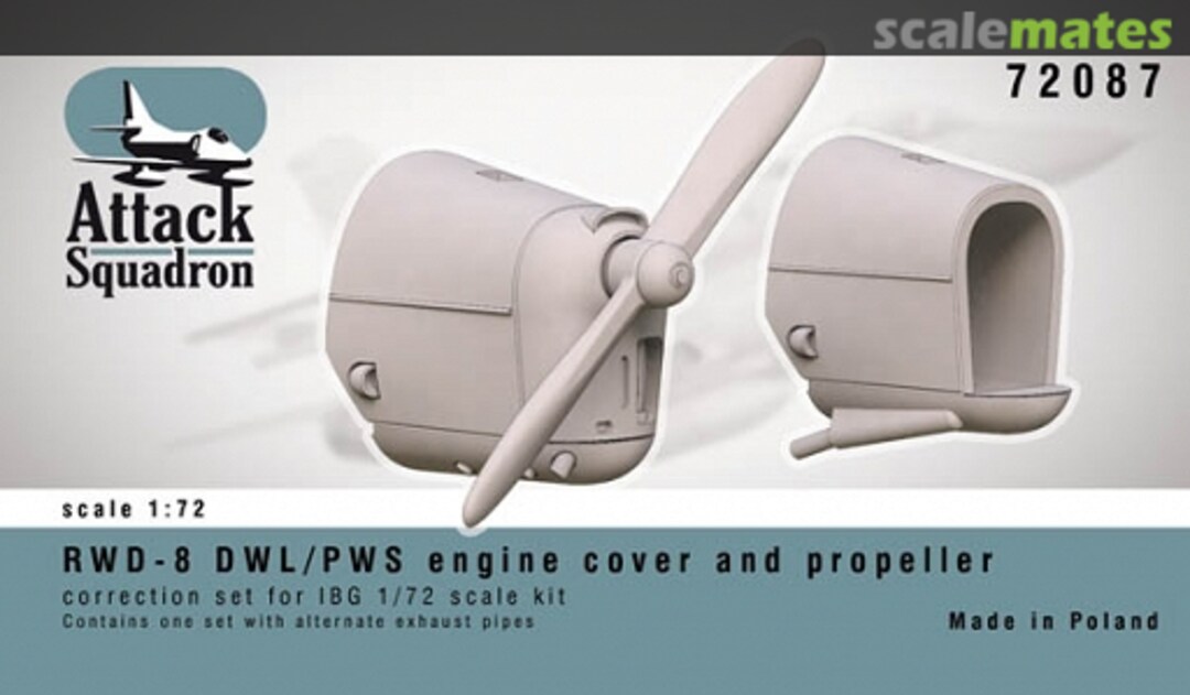 Boxart RWD-8 DWL/PWS engine cover and propeller 72087 Attack Squadron