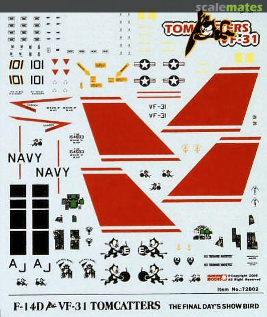 Boxart Grumman F-14D Tomcat 72002 Jasmine Model