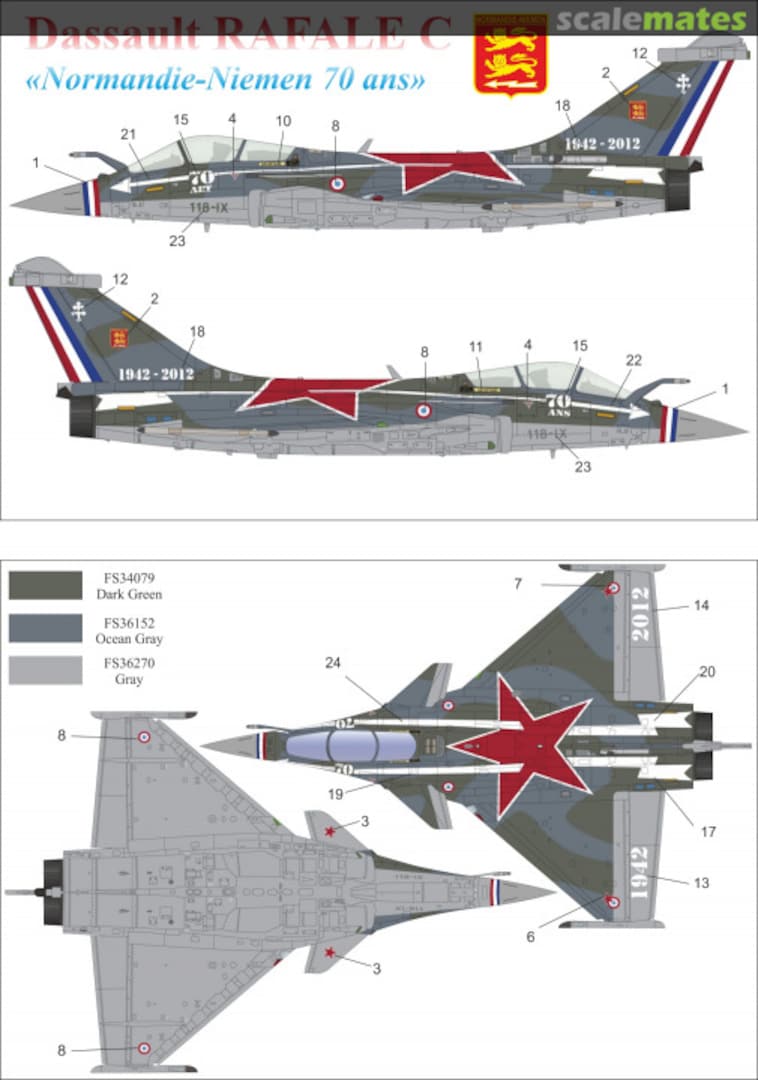 Boxart Dassault RAFALE C «Normandie-Niemen 70 ans» UR4842 UpRise Decal Serbia