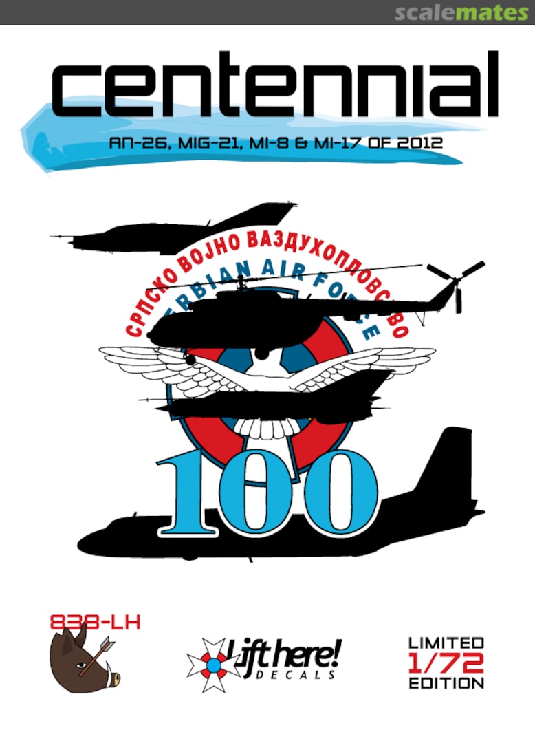 Boxart Centennial 838-LH Lift Here Decals