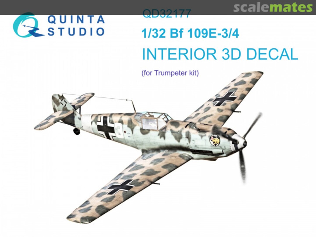 Boxart Bf 109E3/4 interior 3D decals QD32177 Quinta Studio