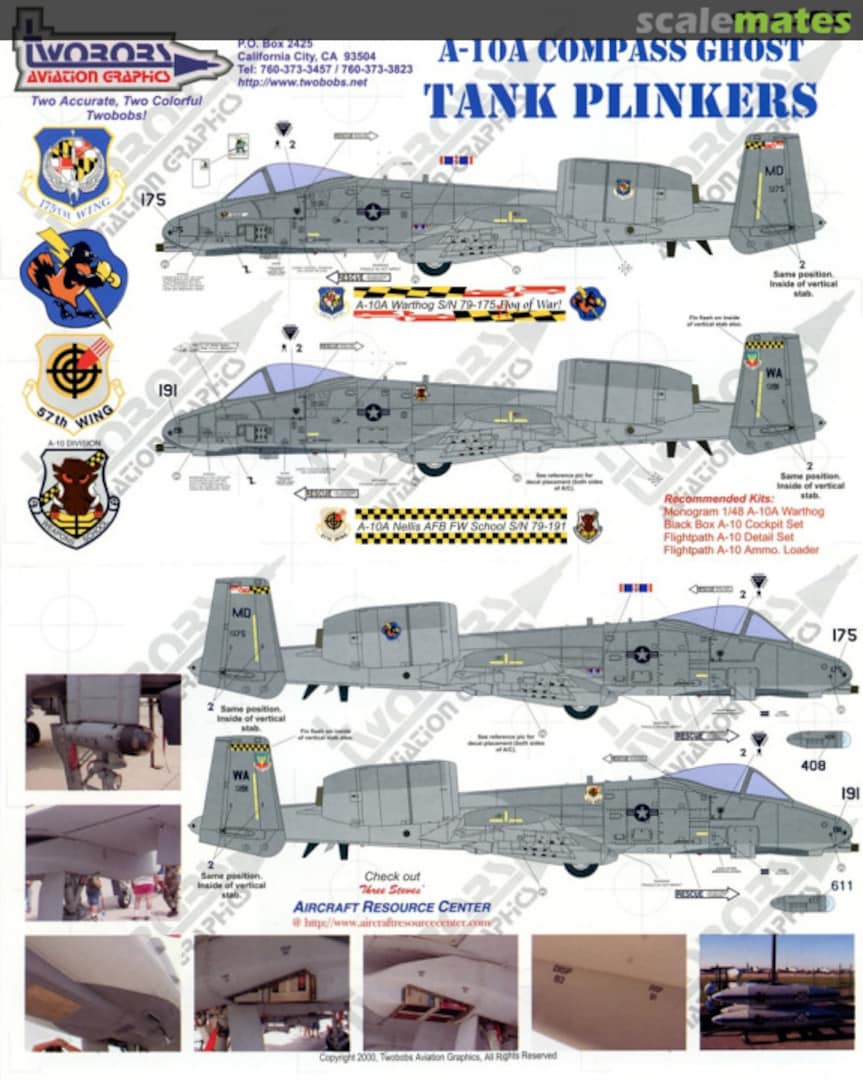 Boxart A-10A Compass Ghost Tank Plinkers 48-003 TwoBobs Aviation Graphics