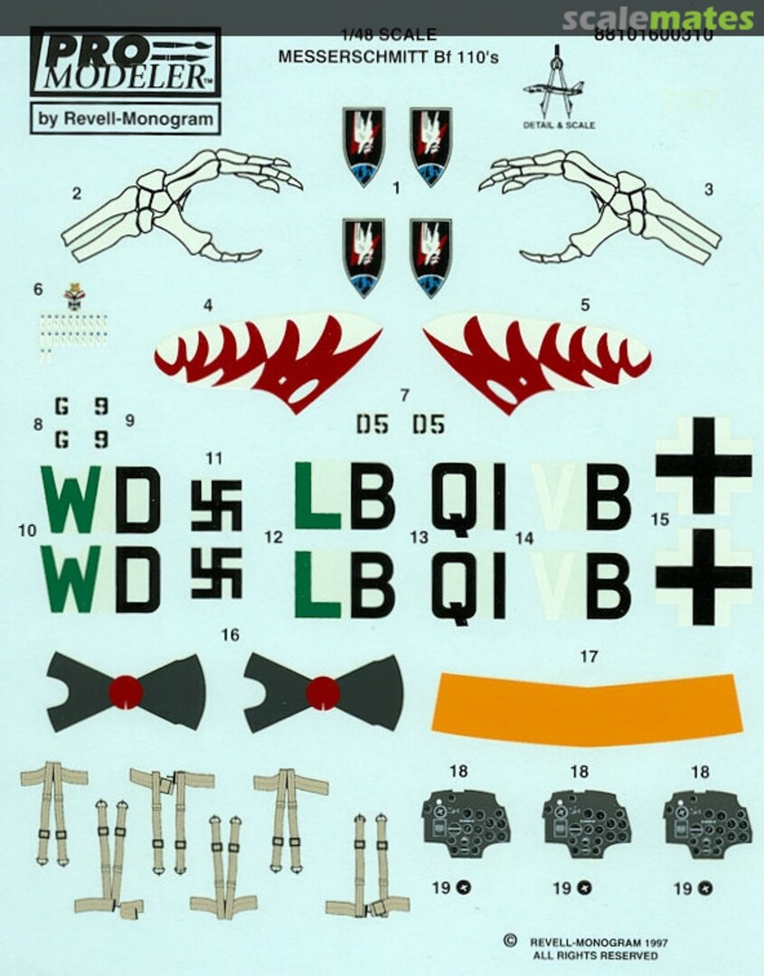 Boxart Messerschmitt Bf 110G's 88101600200 Pro Modeler